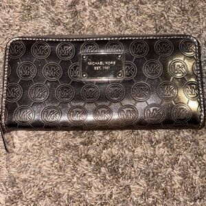 Michael Kors Metallic Black Embossed Wallet
